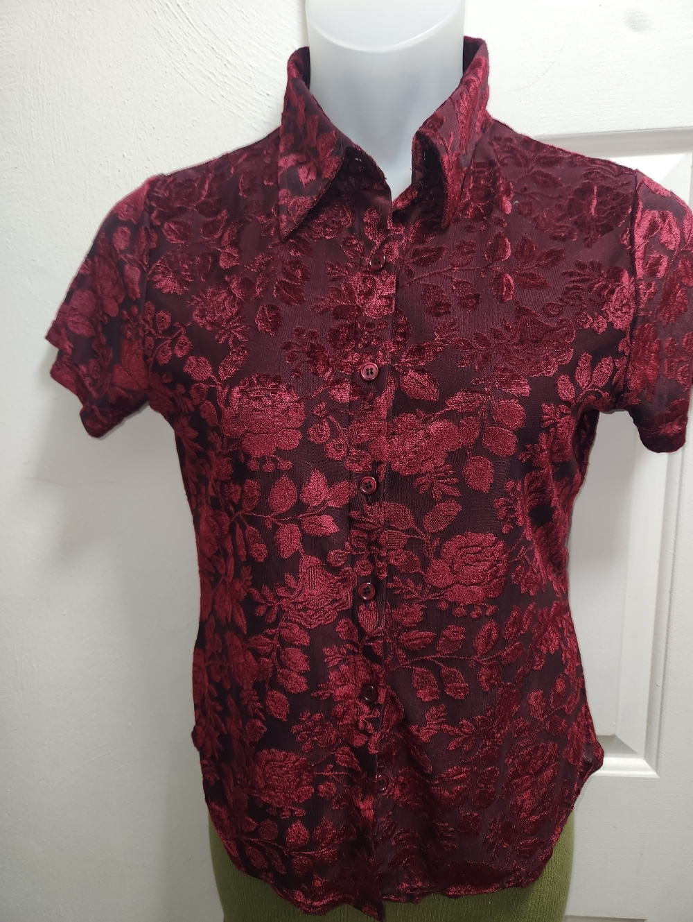 Rue 21 Button Front S/S Top Size Large